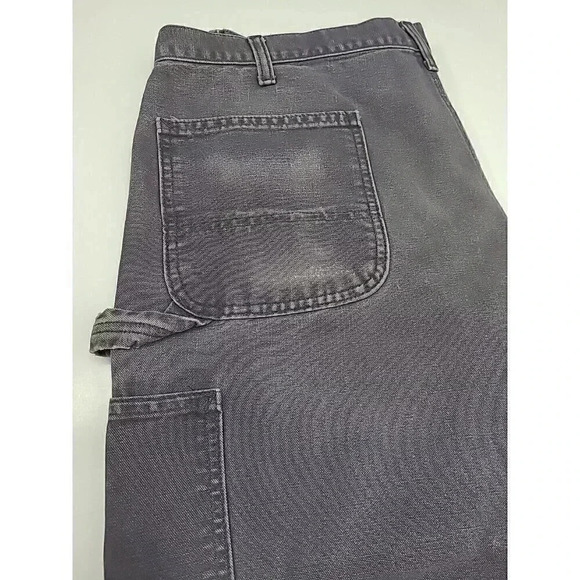 Vintage Carhartt Carpenter Jeans Men's Size 38x32 Grey Dungaree Fit - Picture 9 of 10